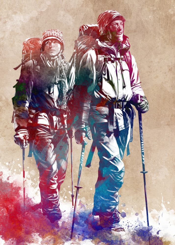 Mountaineer sport art #sport by Justyna Jaszke — canvas wall art