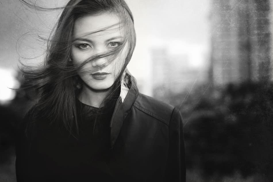 Windblown City Woman by Abr Abe — canvas wall art