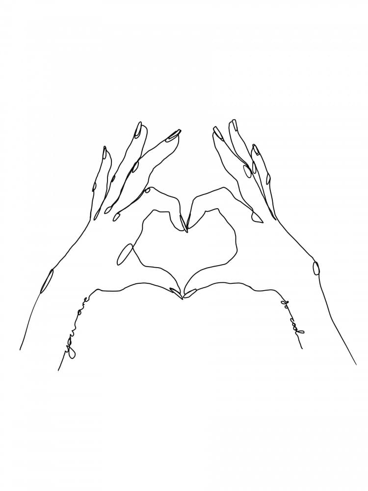 Connected Soul Hands by Hanna Lee Tidd — canvas wall art