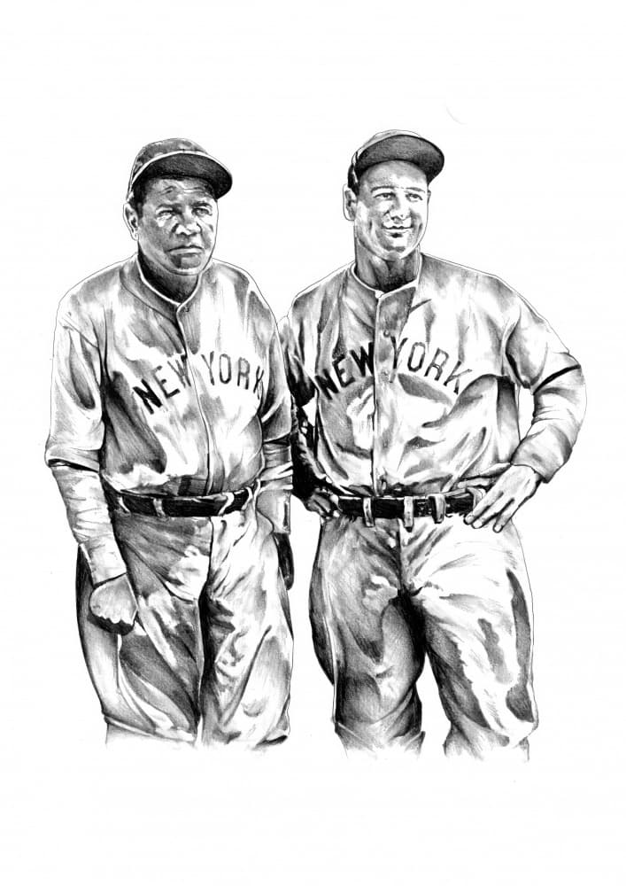 Classic Baseball Legends by Kulik — canvas wall art