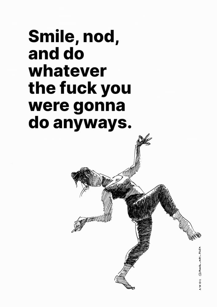 Dynamic Attitude Quote by Awol Art Alex — canvas wall art