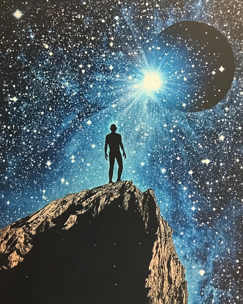 Man Gazing at Cosmos by Samantha Hearn — canvas wall art