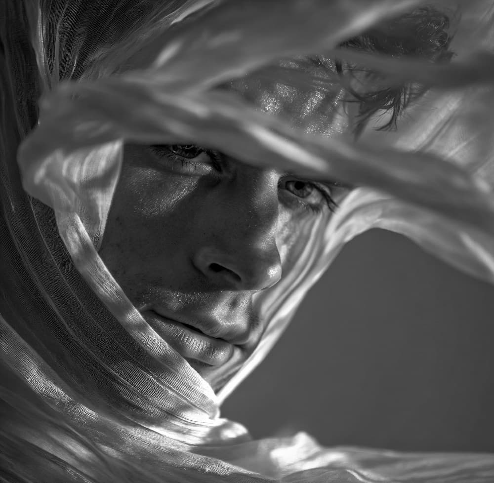 Dramatic Veiled Man by DDiArte — canvas wall art