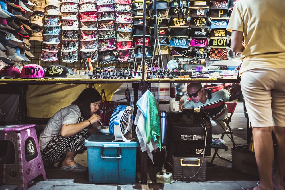 Night Market Life by Ronan Siri — canvas wall art