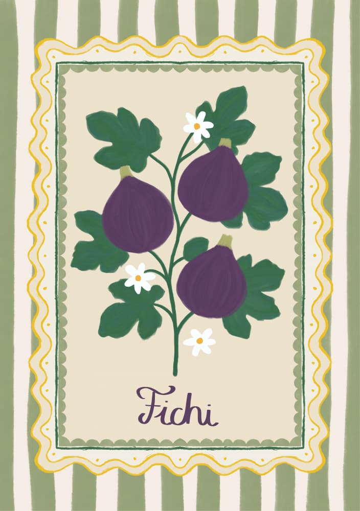 Purple Figs Botanical by Katarzyna Gąsiorowska — canvas wall art
