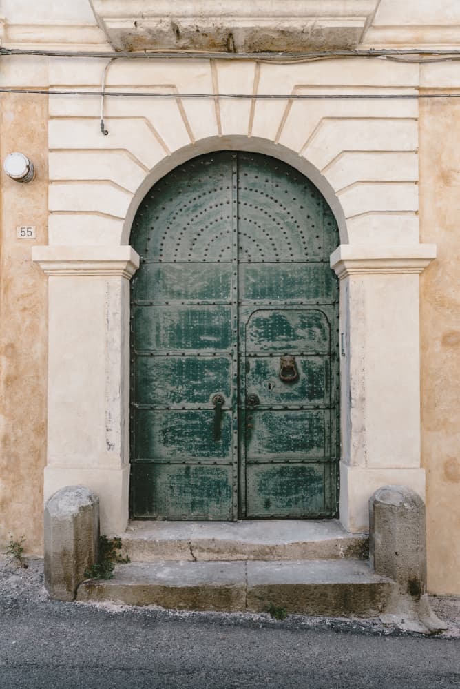 Historic Green Doorway by Photolovers — canvas wall art