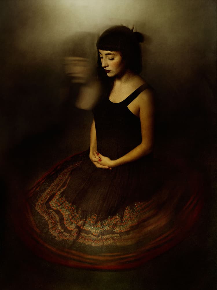 Pensive Woman Dark Shadow by Antonella Renzulli — canvas wall art