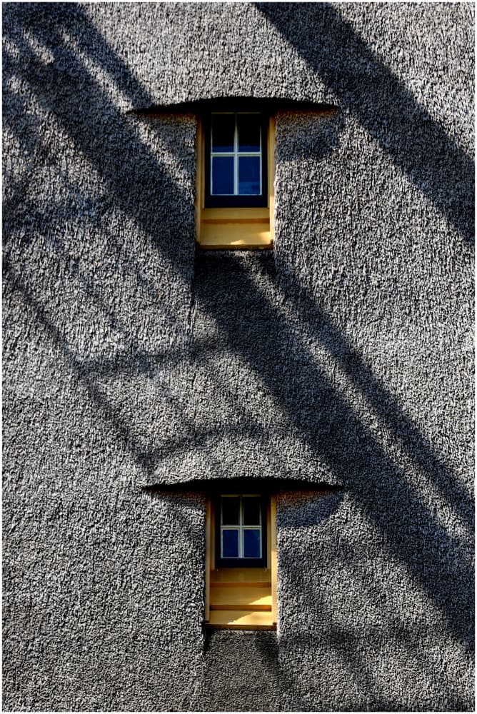 Rustic Windows Shadow Play by Henk Langerak — canvas wall art