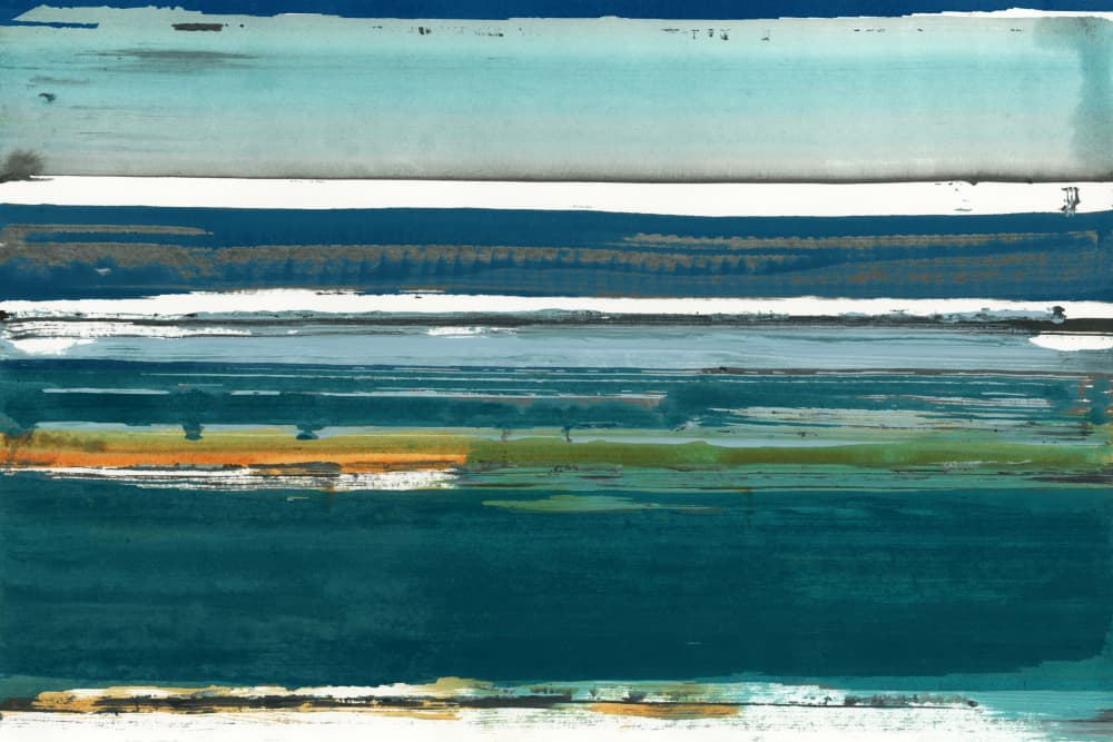 Layered Seascape Abstract by cartissi — canvas wall art