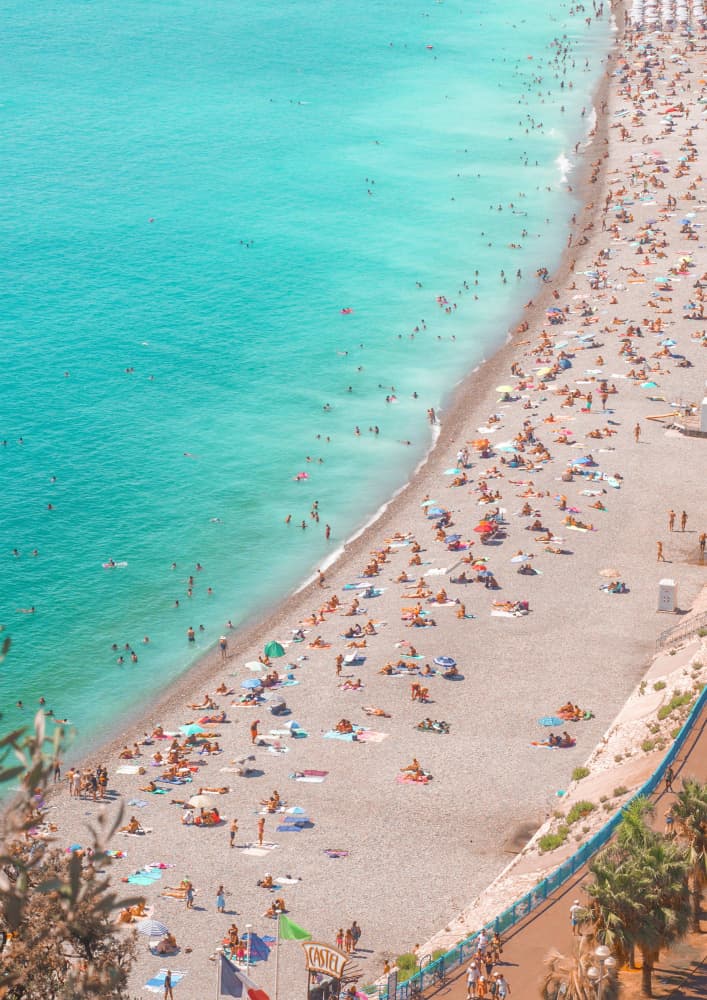 Crowded Turquoise Beach by Talitha McQueen — canvas wall art
