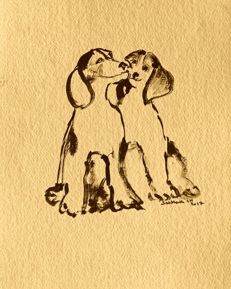 Puppy Love by Santhosh ch — canvas wall art