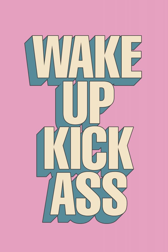 Wake Up Kick Ass Quote by Brett Wilson — canvas wall art