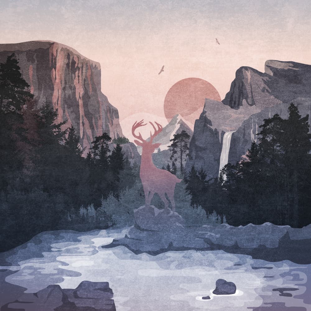 Majestic Dawn Scene by Emel Tunaboylu — canvas wall art
