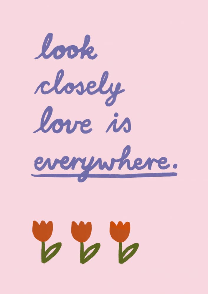 Love Is Everywhere Tulips by Marina Alaburic — canvas wall art