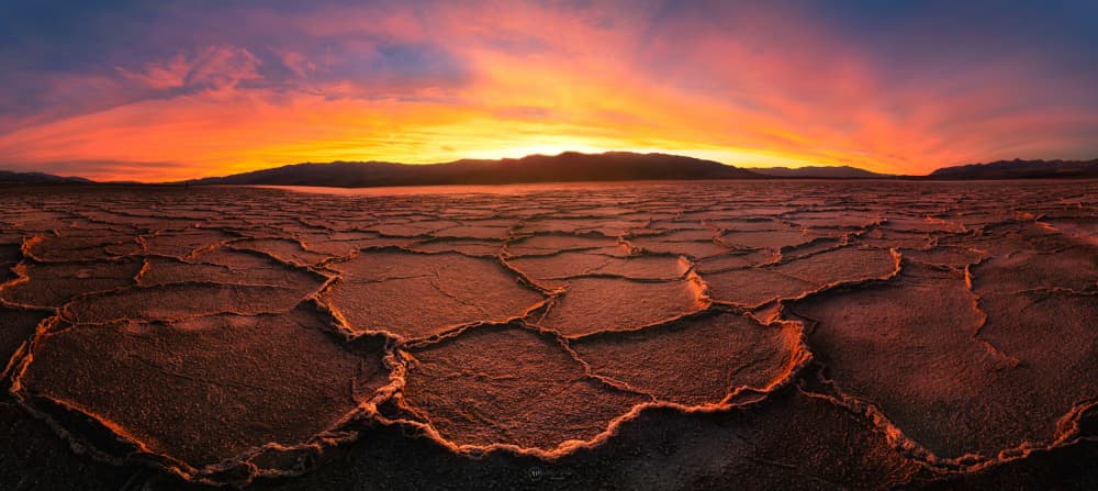 Sunset Over Cracked Earth by Abhijit Patil — canvas wall art