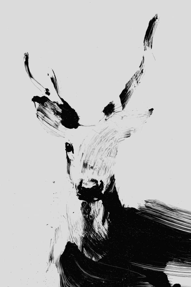 Abstract deer no 03 by Treechild — canvas wall art