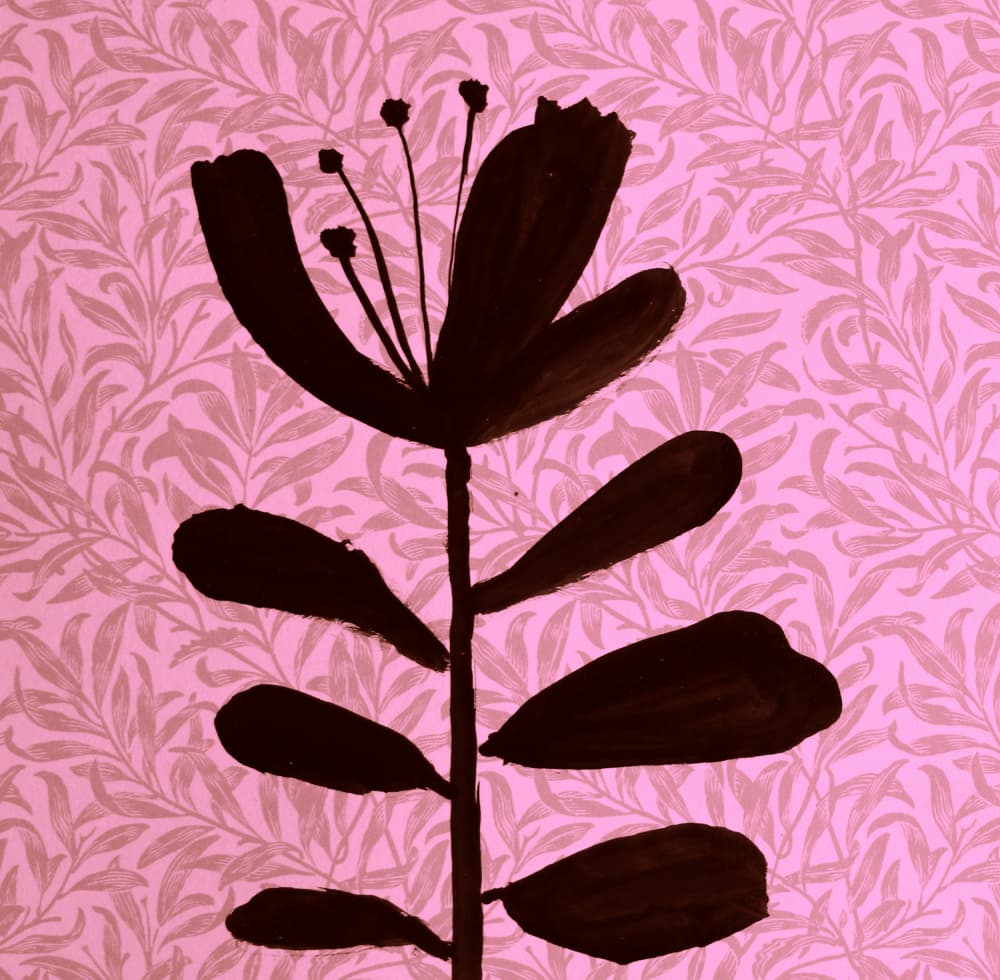 Pink Botanical Bloom by Santhosh ch — canvas wall art