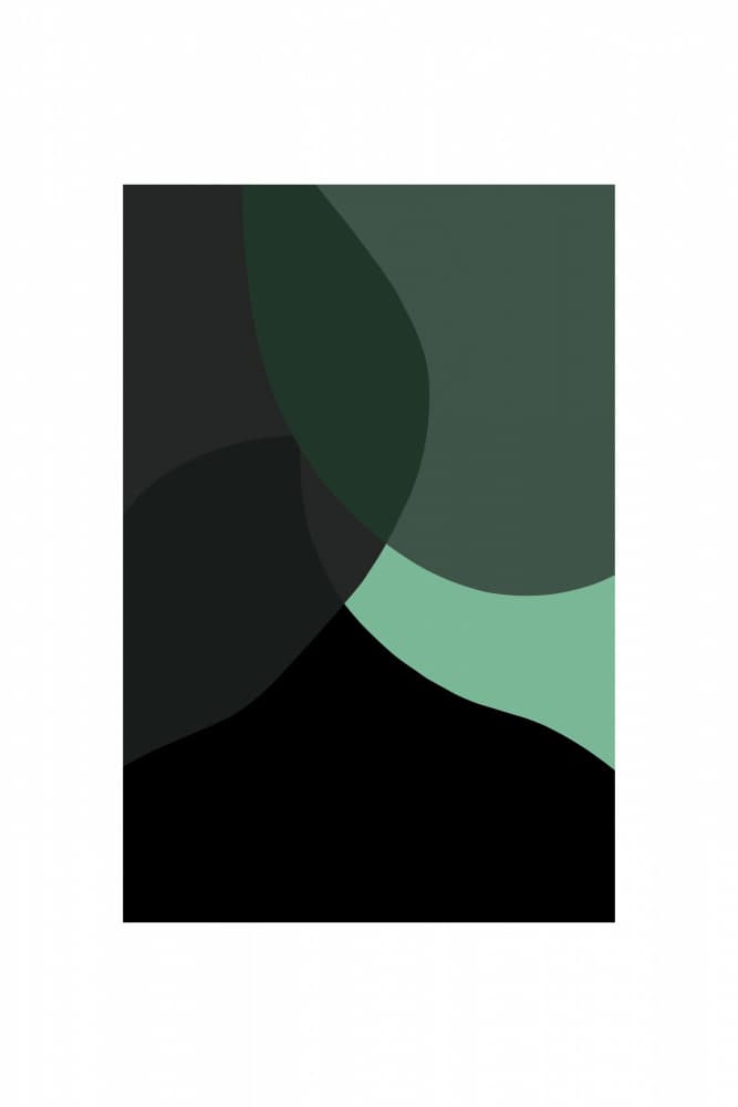 Abstract Green Flow by cartissi — canvas wall art