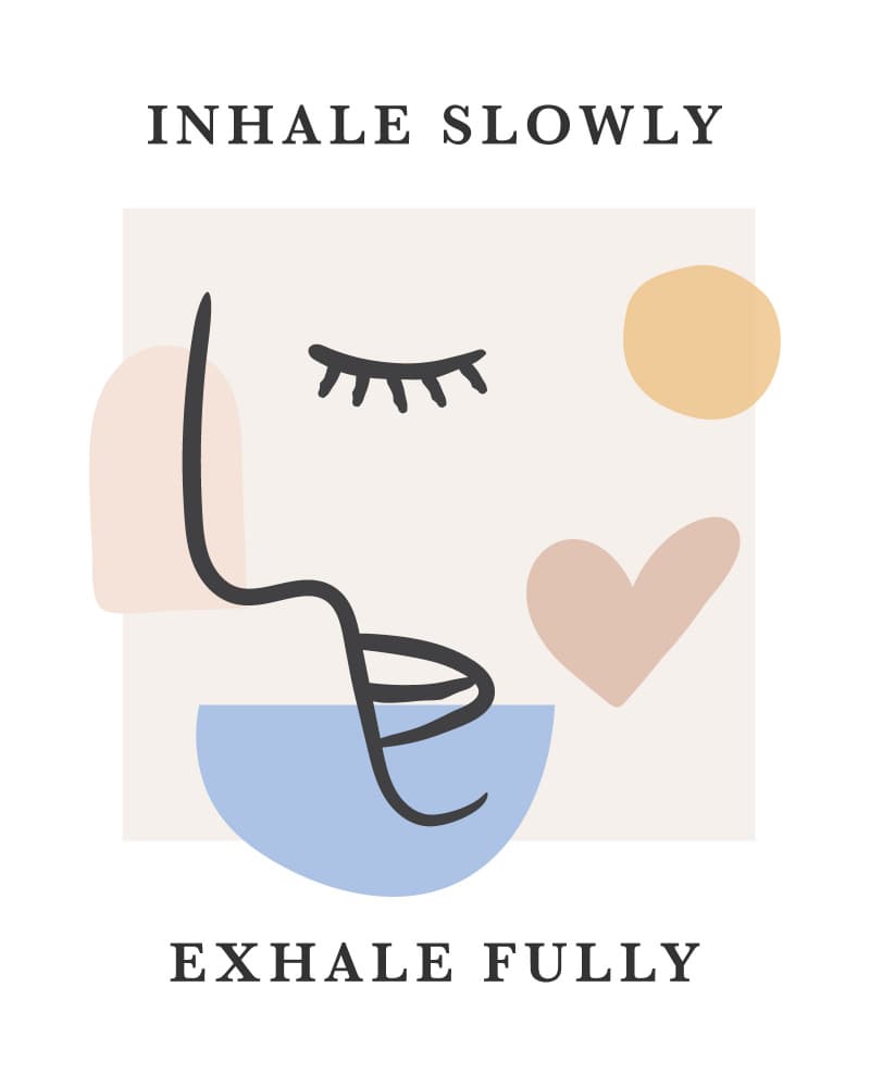 Mindful Breathing Face by KsanaKalpa — canvas wall art