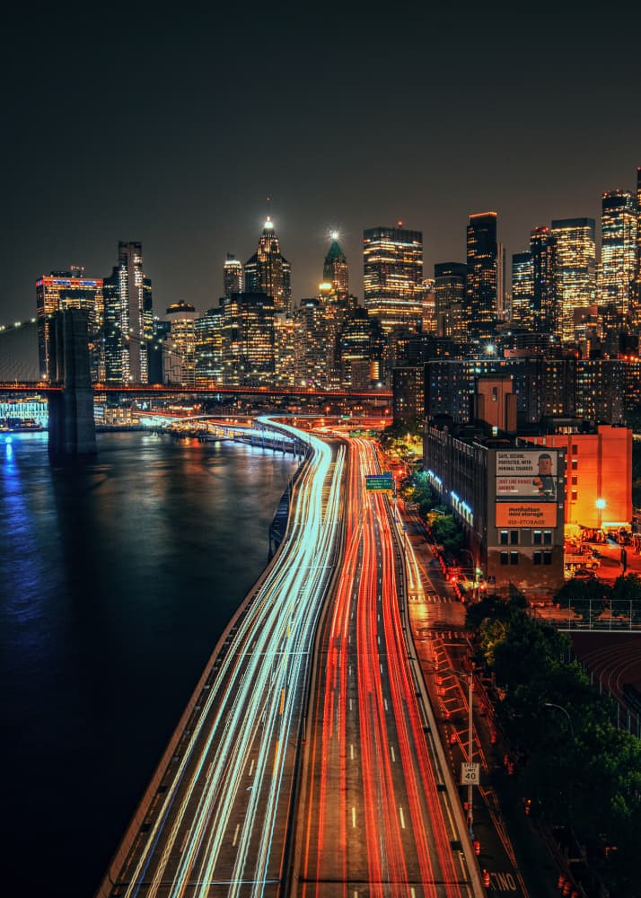 New York City Nights by Leechee Z — canvas wall art