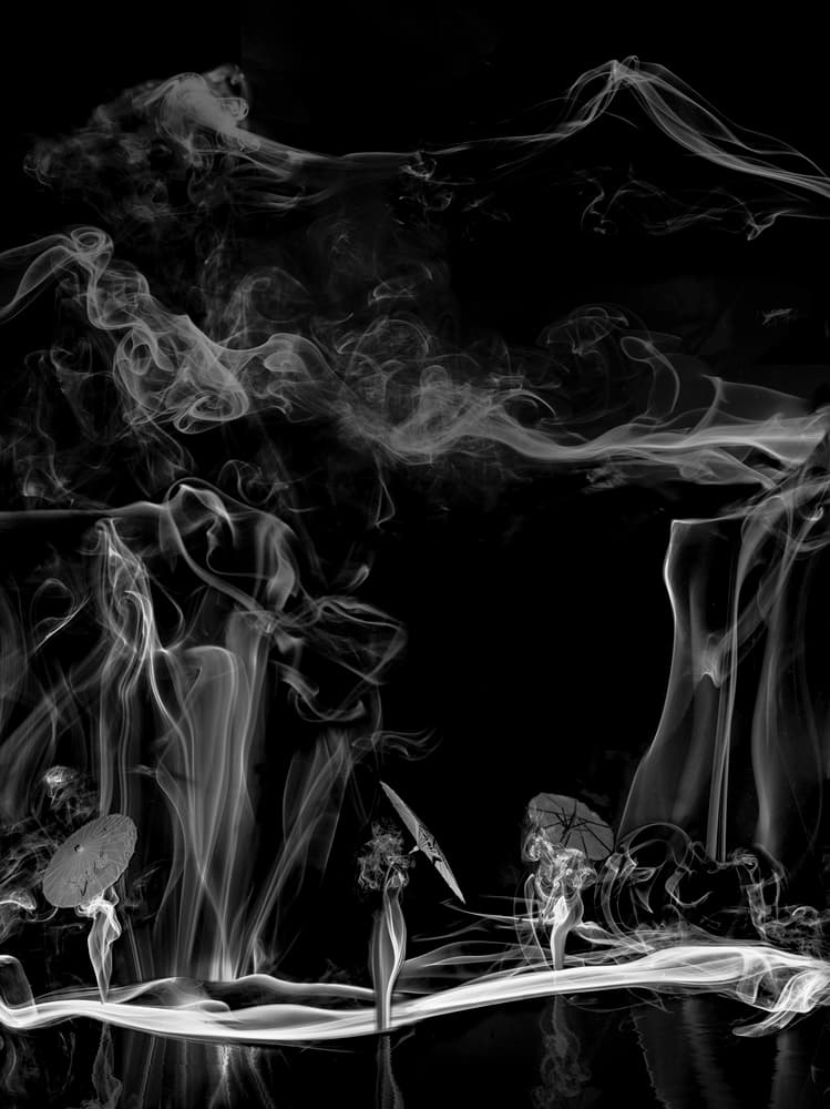 Silent Smoke Figures by Jerry Berry — canvas wall art