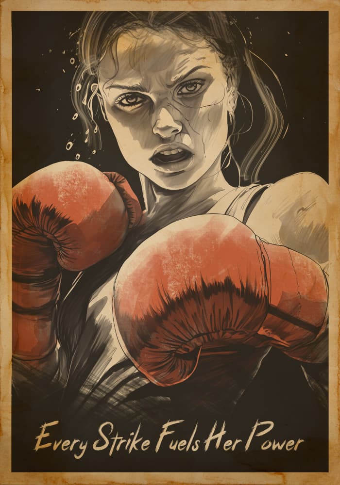 Fierce Boxer by Fadil Roze — canvas wall art