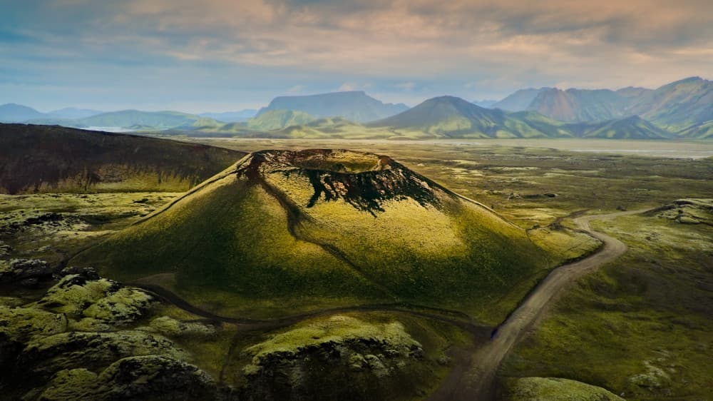 Verdant Volcanic Path by Liguang Huang — canvas wall art