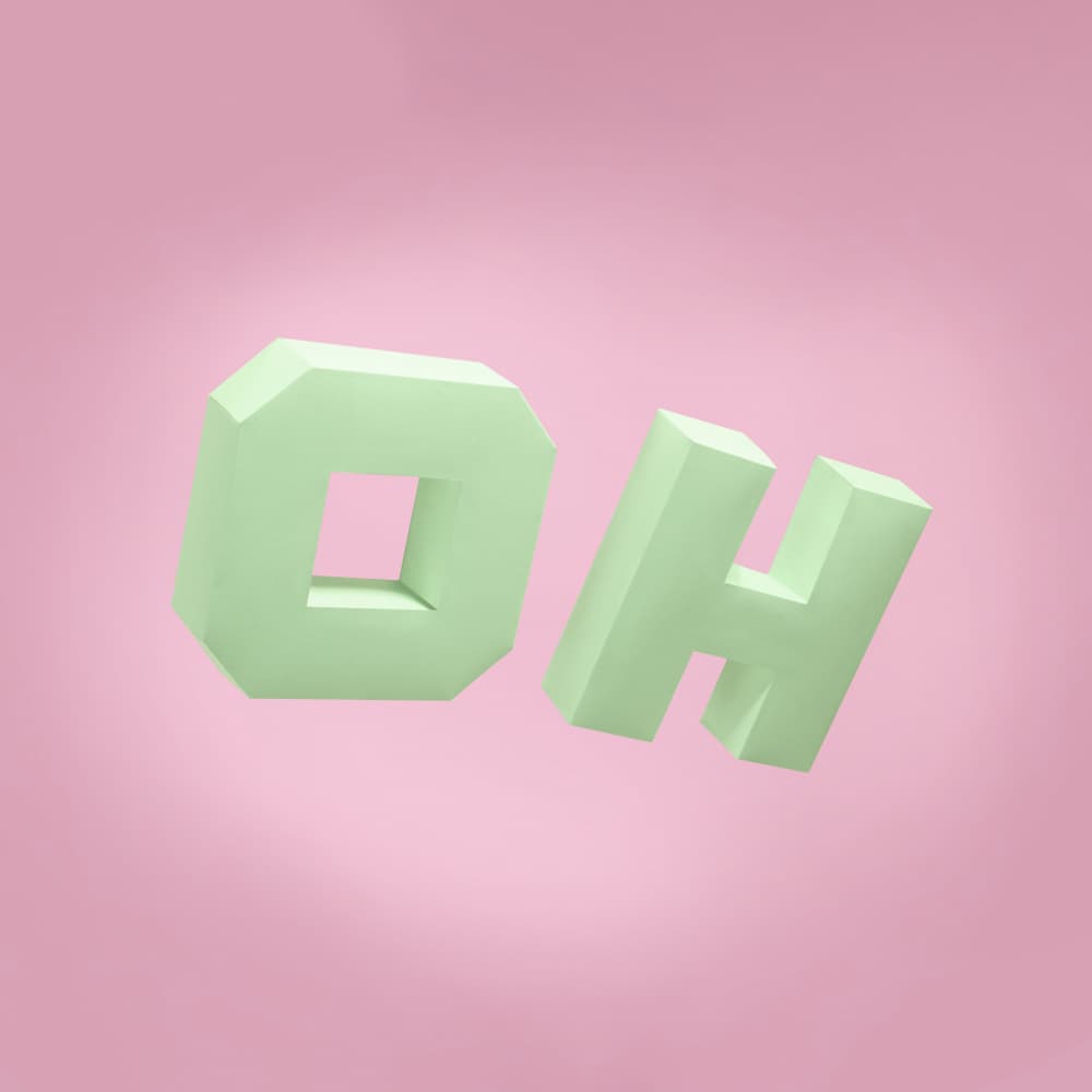 Pastel OH Letters by Julia Ramiro — canvas wall art