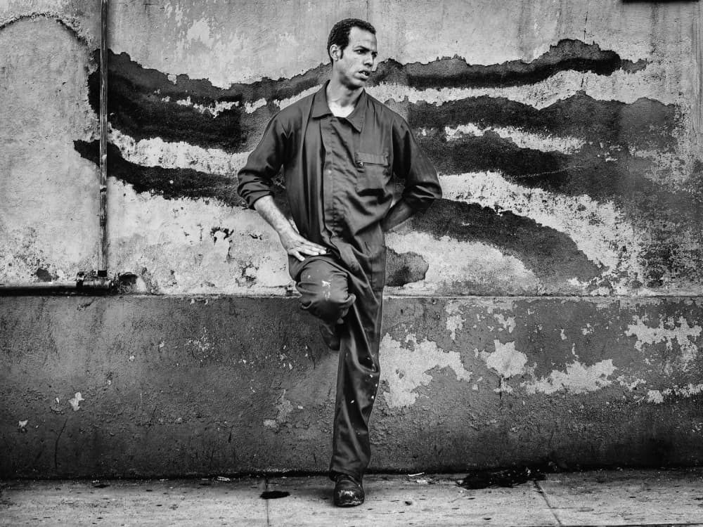 Thoughtful Man Urban Wall by Andy Bauer — canvas wall art