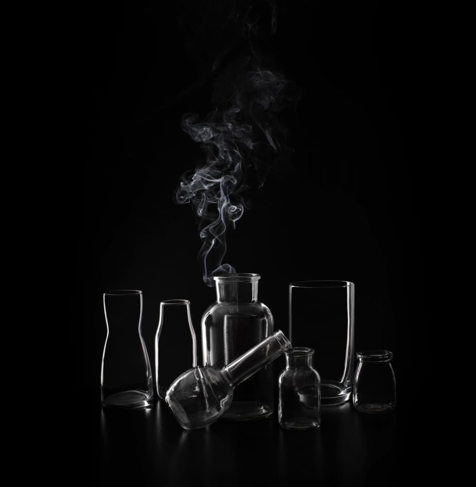 Rising Smoke Glassware by Margareth Perfoncio — canvas wall art