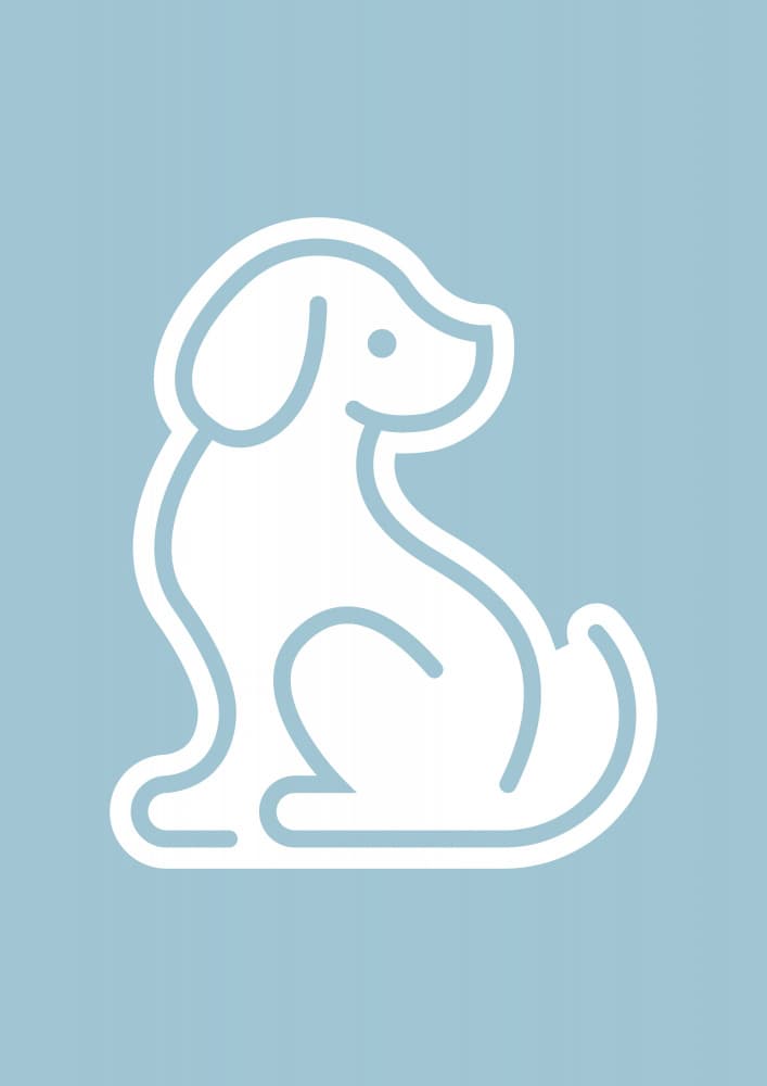 Cute Sitting Dog by kathrinmay — canvas wall art