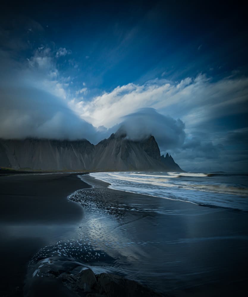 Dramatic Mountain Coastline by Isam Telhami — canvas wall art