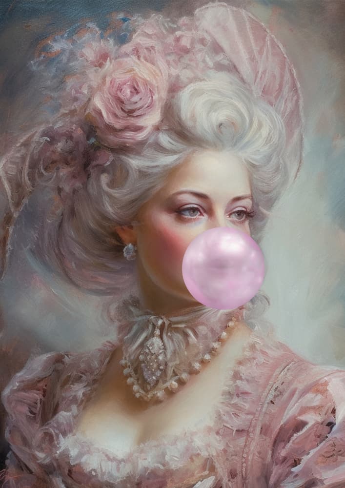 Regal Bubblegum Beauty by Talitha McQueen — canvas wall art