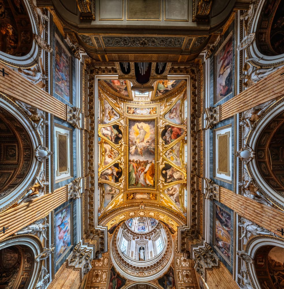 Ornate Church Ceiling by Antoni Figueras — canvas wall art