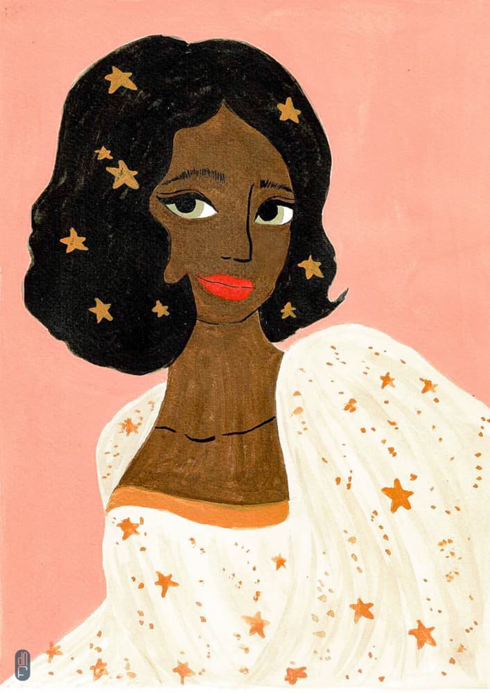 Celestial Star Woman by Dianne Nicole Fernando — canvas wall art