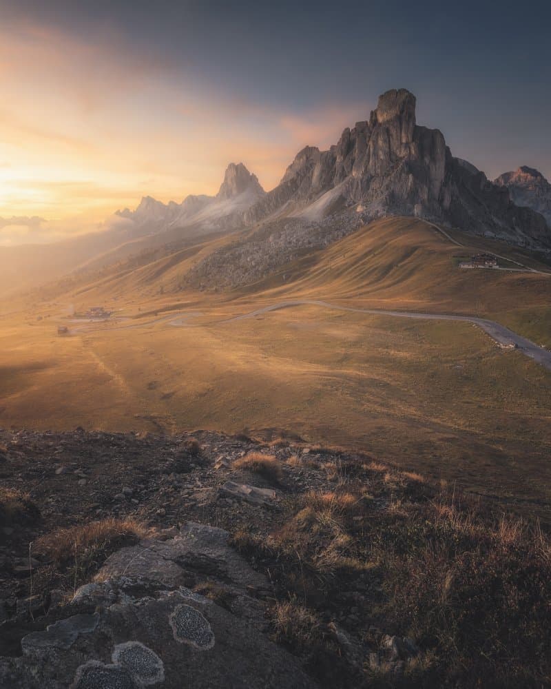 Golden Mountain Vista by Thomas de Franzoni — canvas wall art