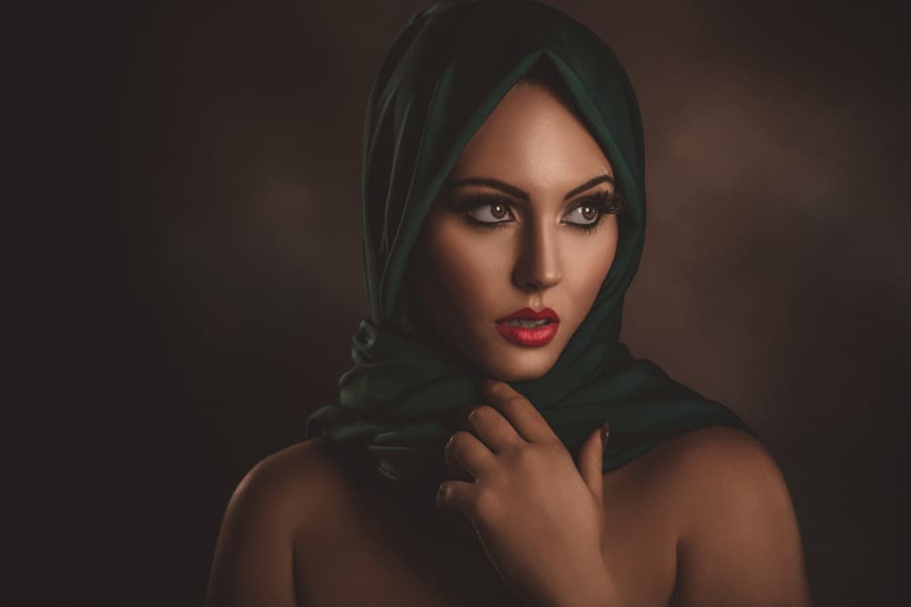 Mysterious Green Scarf by Peppe Tambè — canvas wall art