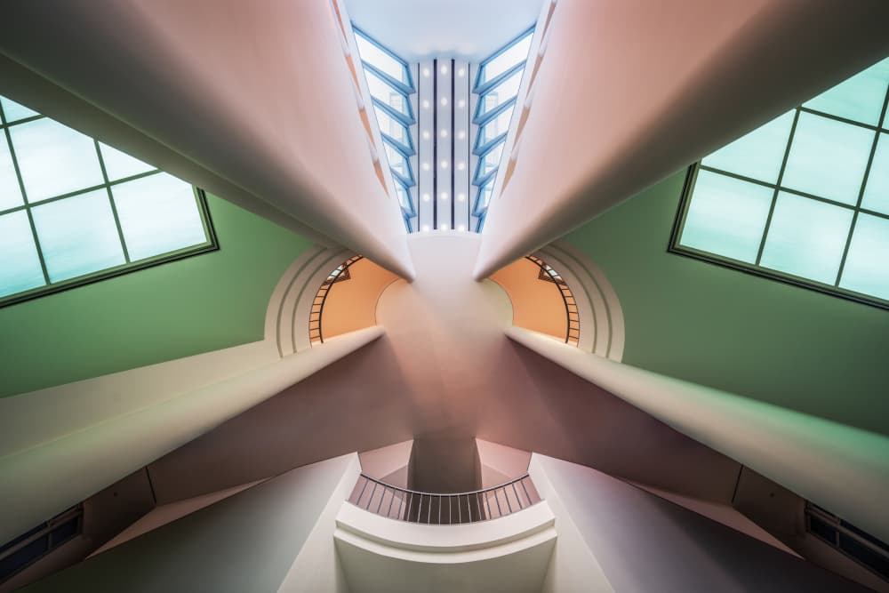 Modern Architectural Symmetry by Marc van Oostrum — canvas wall art