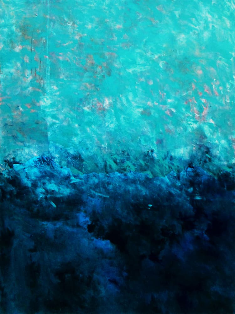Deep Blue Abstraction by Ron Halfant — canvas wall art