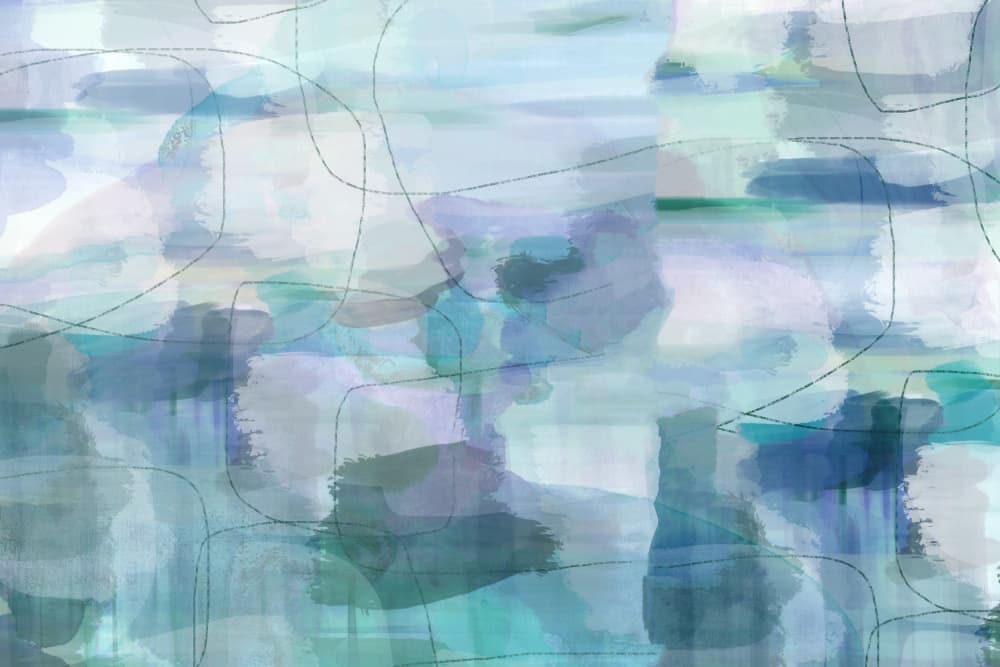 Fluid Blue Abstract by cartissi — canvas wall art