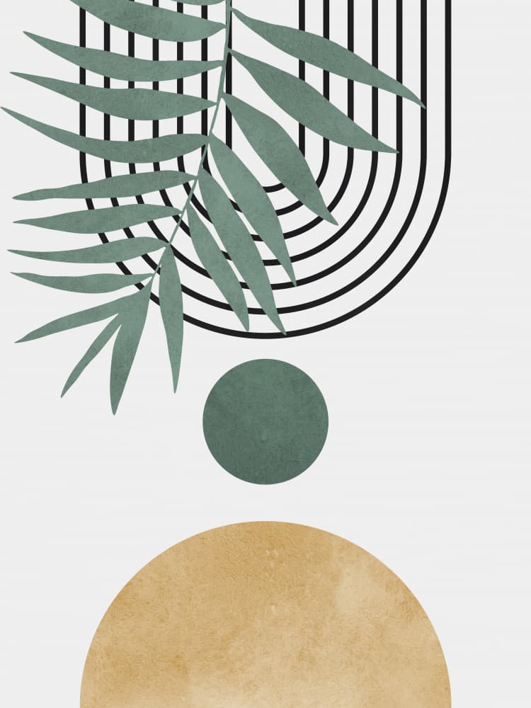 Abstract Palm Shapes by Vitor Costa — canvas wall art