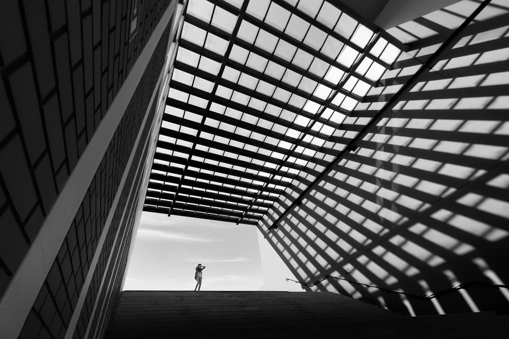 Geometric Light and Figure by Paulo Abrantes — canvas wall art