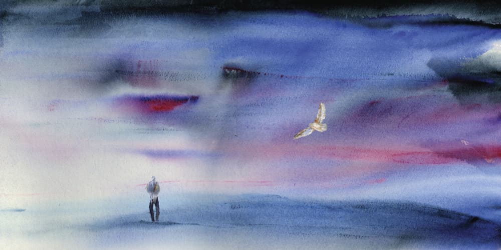 Dreamy Twilight Flight by RodMacIver — canvas wall art