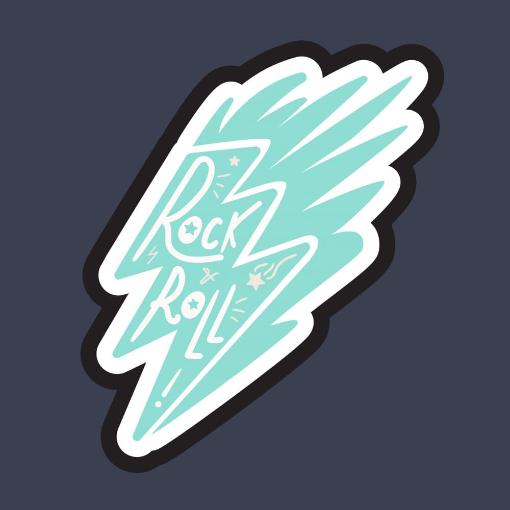 Rock And Roll Lightning by Marika Barsrsind — canvas wall art