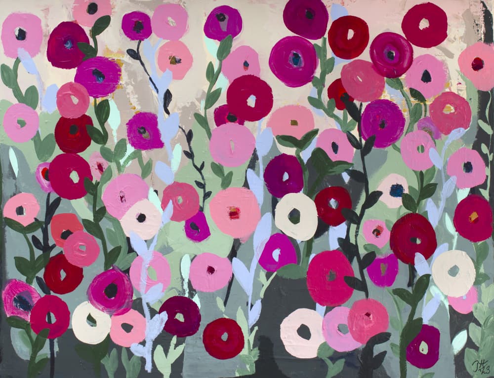 Vibrant Floral Garden by Tove Höglund — canvas wall art