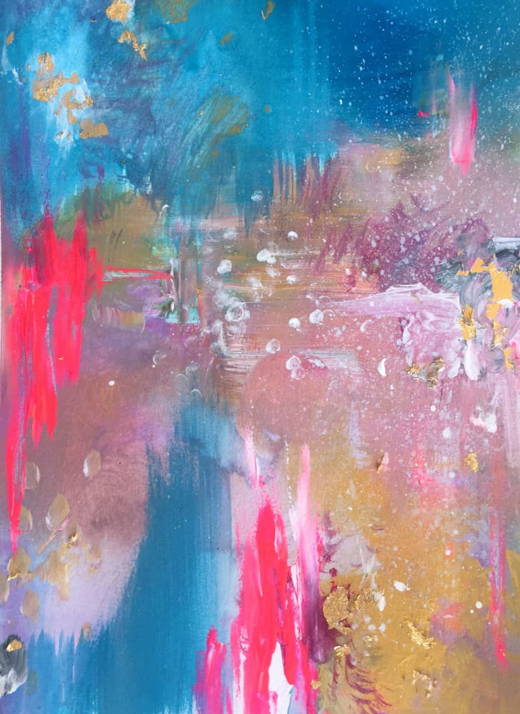 Vibrant Abstract Movement by Christine Lindstrom — canvas wall art