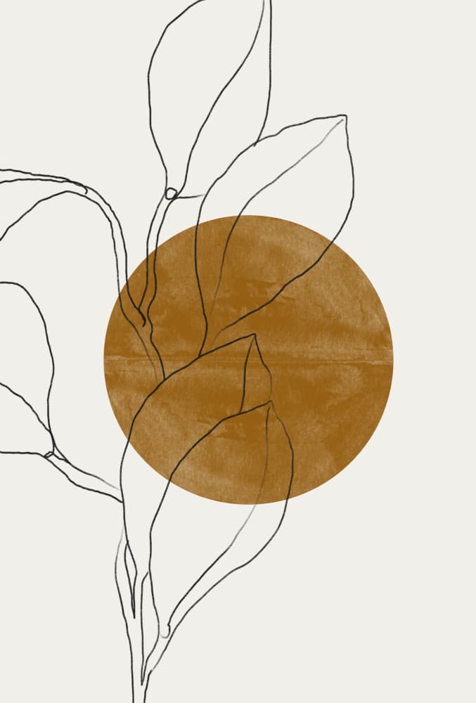 Line Leaf Harmony by THE MIUUS STUDIO — canvas wall art