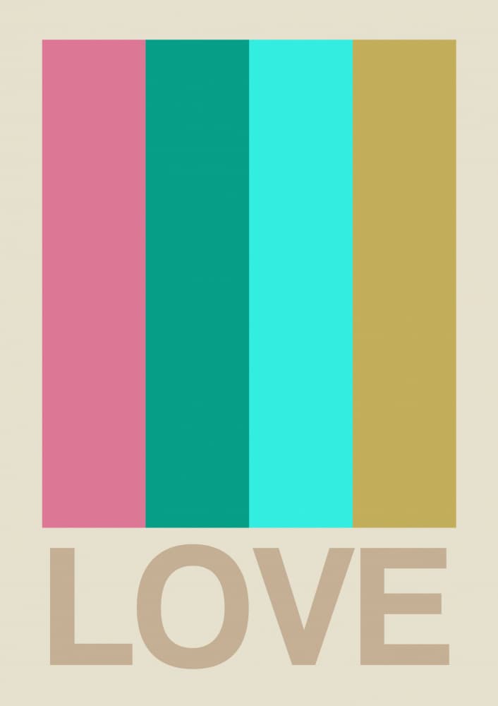 Love Color Block by Frances Collett — canvas wall art