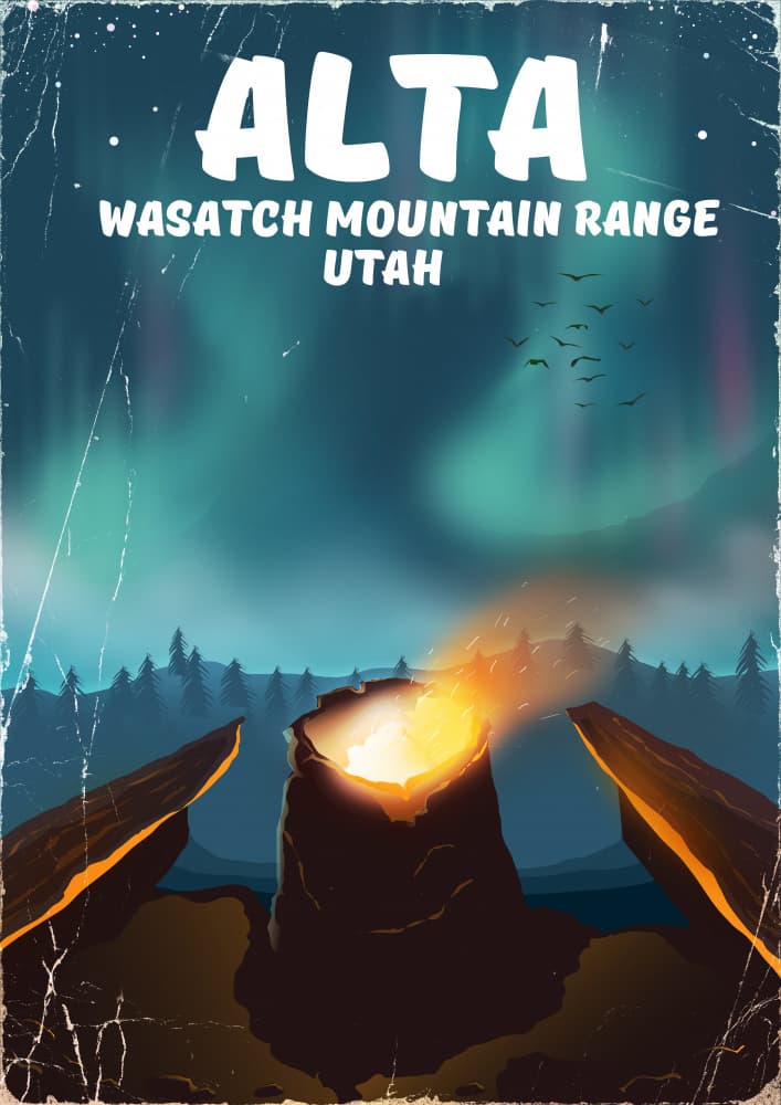 Alta Wasatch Night Glow by Nicholas — canvas wall art