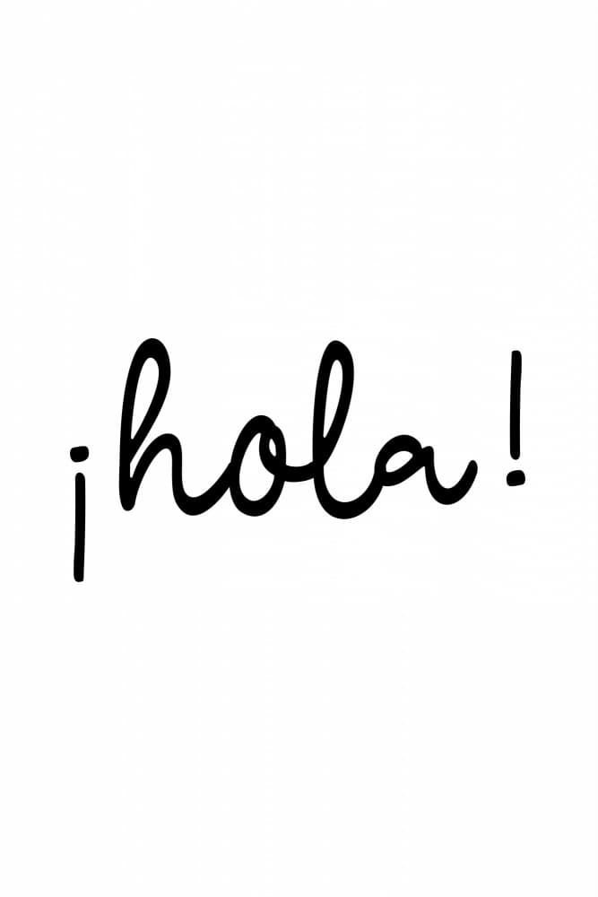 Simple Hola Hello by Karen Menzenbach — canvas wall art